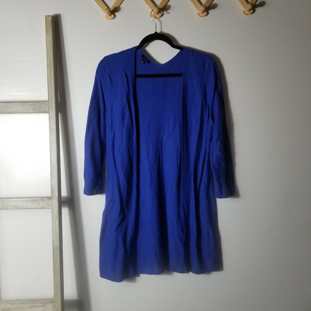 TALBOTS WOMEN'S BLUE CARDIGAN SIZE MEDIUM PETITE